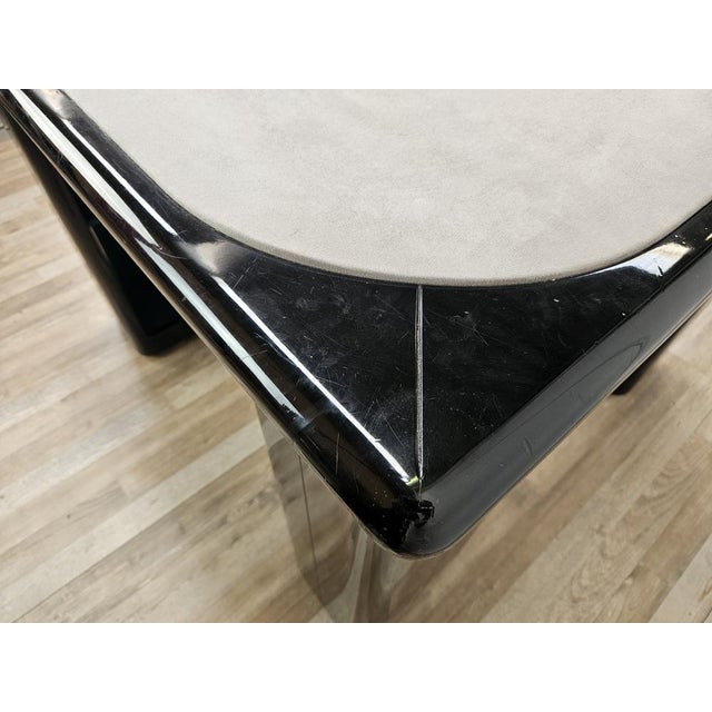 Vintage Game Table in Grey Fabric attributed to Pierluigi Molinari for Pozzi Milano, 1970s For Sale - Image 13 of 18