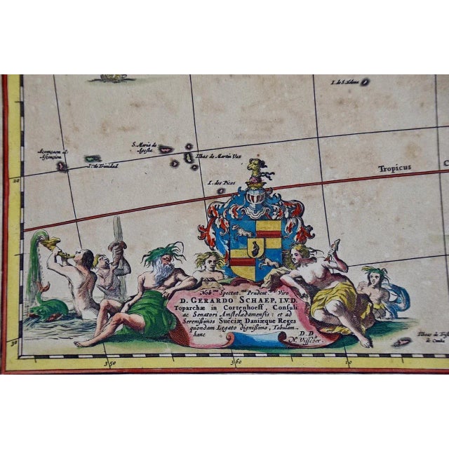 "Africae Accurata", a Hand-Colored 17th Century Map of Africa by Visscher For Sale - Image 4 of 8