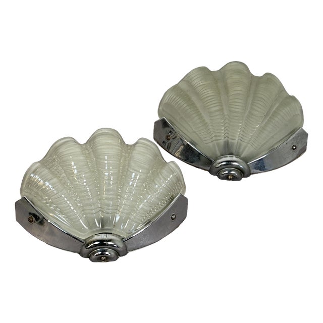 Vintage Art Deco Wall Lights, 1930s, Set of 2 For Sale