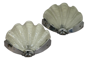 Vintage Art Deco Wall Lights, 1930s, Set of 2