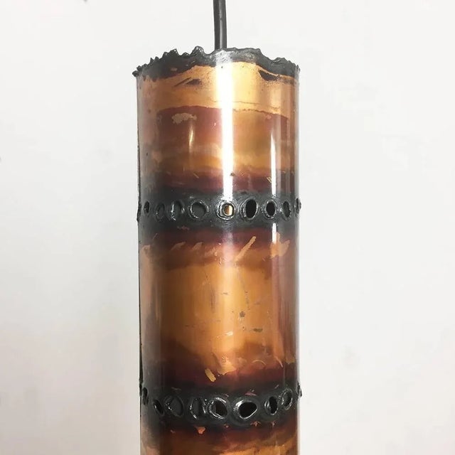 Metal Danish Brutalist Metal Hanging Light from Sven Aage Holm Sorensen, 1960s For Sale - Image 7 of 10