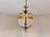 Brass 1960s French Brass & Etched Glass Bowl Pendant Light - Restored For Sale - Image 8 of 18