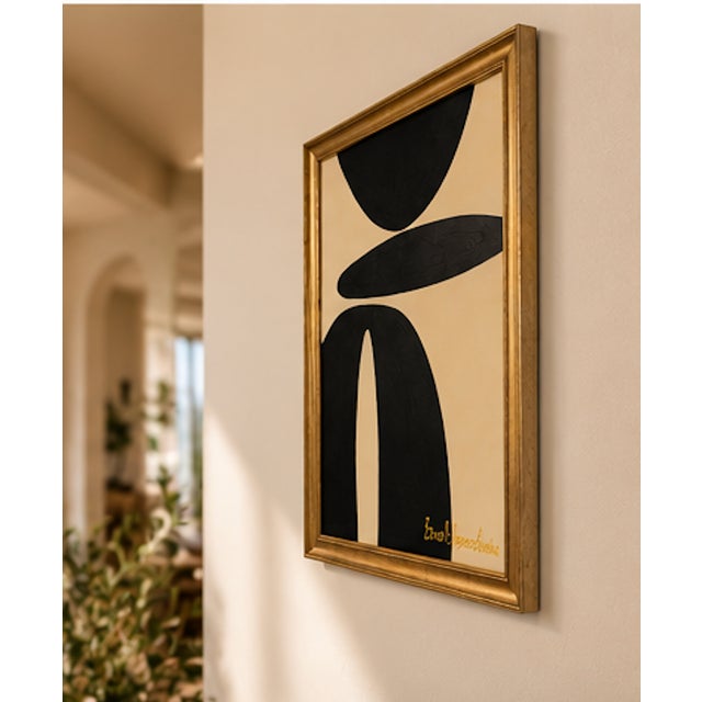 Mid-Century Modern Title Balance, Framed Modern Painting by Bryan Boomershine For Sale - Image 3 of 8