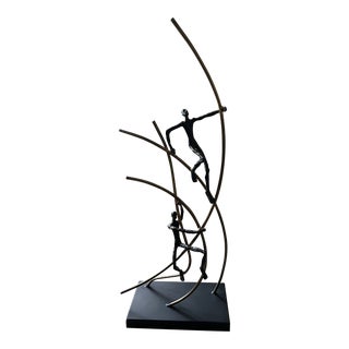 Contemporary Global Views Climbing Man Statue Sculpture For Sale