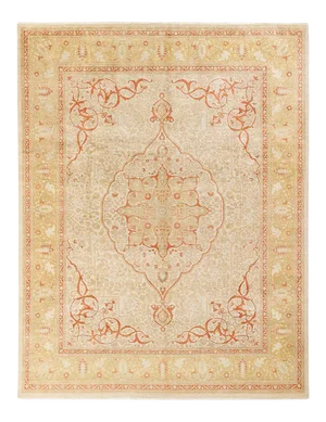 Mogul Collection Hand-Knotted Area Rug - Ivory 8' 2" x 10' 3"