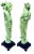 Plastic Vintage 1960s Gino Ruggeri for Wony, Italy Faux Green Jade Japanese Couple Sculpture Figurines - Set of 2 For Sale - Image 7 of 11