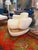Mid-Century Modern Custom Cream Color Boucle and Wood Lounge Chair For Sale - Image 3 of 11