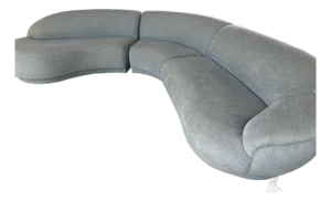 Attributed to Milo Baughman Serpentine Sectional Sofa Mid Century Modern