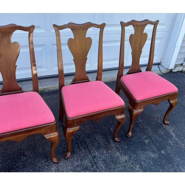 Sienna Vintage Statton Queen Anne Centennial Cherry Dining Chairs Set of 6 For Sale - Image 8 of 12