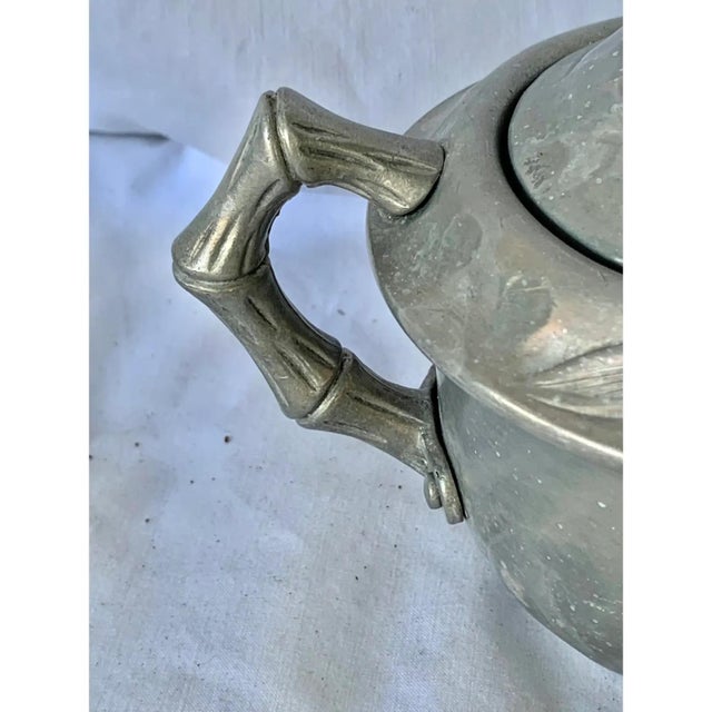Everlast Vintage Faux Bamboo Aluminum Sugar Container For Sale - Image 4 of 11