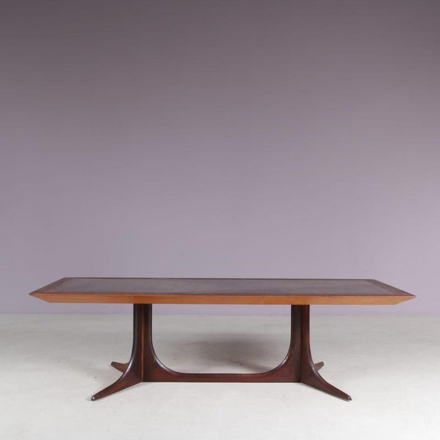 Wood & Copper Coffee Table, Denmark, 1960s For Sale - Image 4 of 10