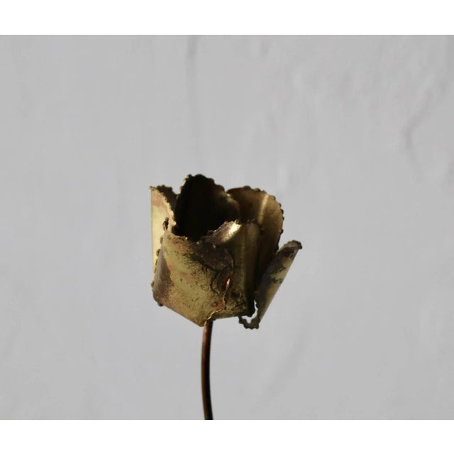 Mid-Century Modern Repoussé Metal Granite Floral Decoration Butterfly Detail For Sale - Image 3 of 10