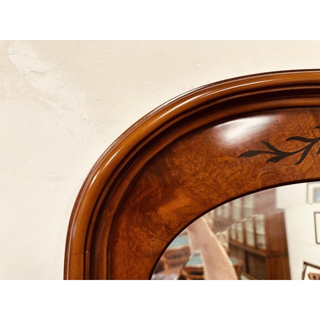 Brown Antique Italian Burl Mirror For Sale - Image 8 of 9