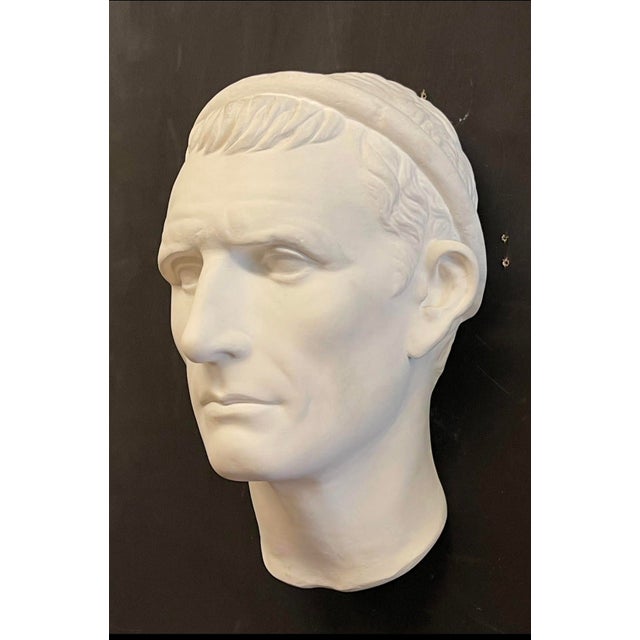 Early 20th Century Vintage Italian Plaster Roman Head – Grand Tour Souvenir. For Sale - Image 5 of 5