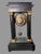19" Antique French Empire Ebonized & Ormolu Decorated Portico Mantel Clock For Sale - Image 9 of 10