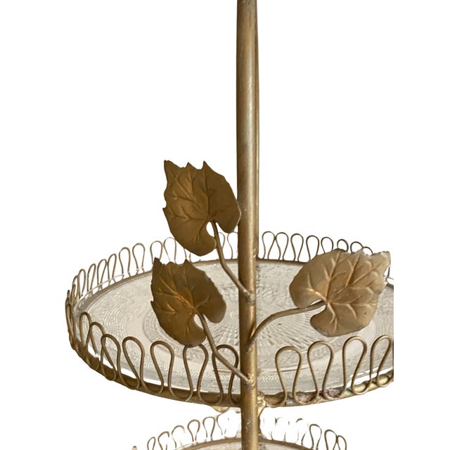 Gold Regency Gilt Iron Cake Stand, 1950s For Sale - Image 8 of 10