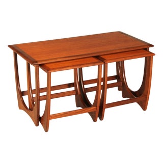 Mid-Century Astro Long John Nesting Tables in Teak from G-Plan, 1960s, Set of 3 For Sale