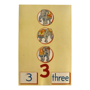 1960s Number 3 Counting Elephant Screen Print