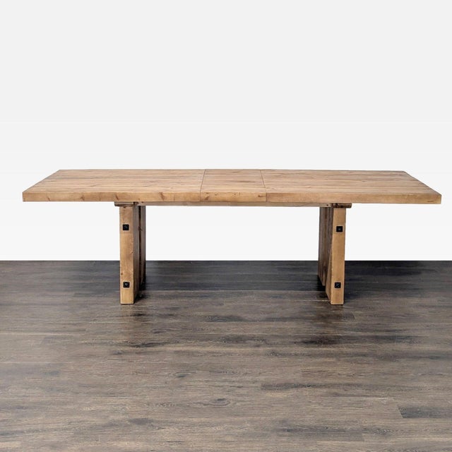 Rustic Pottery Barn Rustic Extendable Dining Table For Sale - Image 3 of 8