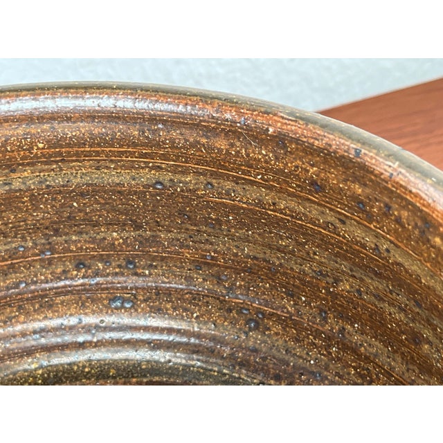 Large Mid-Century Modern Danish Studio Pottery Bowl by Tue Poulsen for Tue Keramik, 1960s For Sale - Image 13 of 18