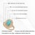 1.43ct Oval Turquoise Cabochon Double Halo Diamond 14k Gold Contemporary Ring Size 5.5 For Sale - Image 13 of 17