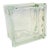 Vintage Frosted Flower Glass Block Vase For Sale