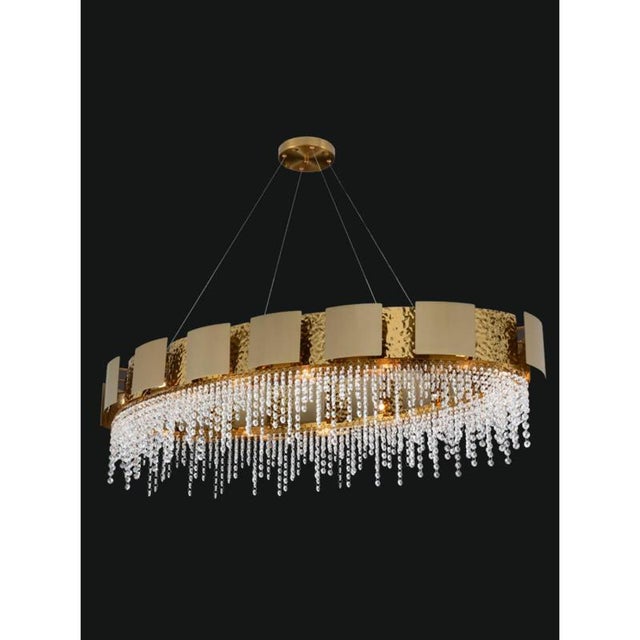Collection marte chandelier, metal and crystal, ncs 520/120 by jago dimensions: d 120*60 x h 40 cm. Materials: metal,...