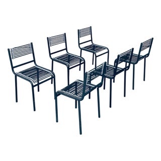 Postmodern SANDOWS Chairs attributed to Rene Herbst for Ecart International, 1980s, Set of 6 For Sale