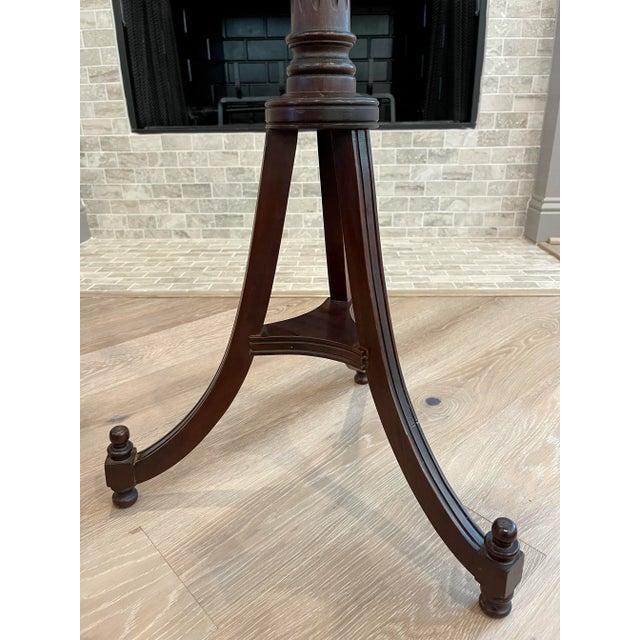 Tall 19th Century English Georgian Gothic Mahogany Candle Stands - a Pair For Sale - Image 4 of 12