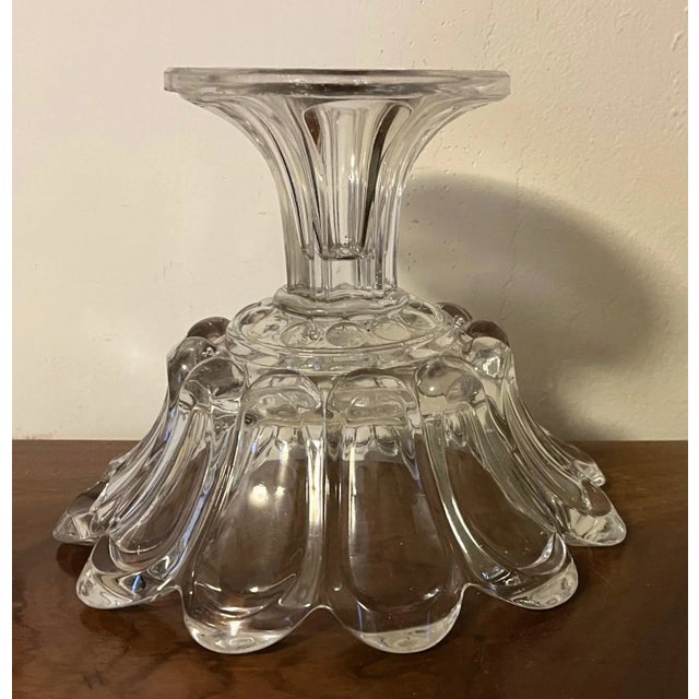 Mid 19th Century Antique American Pressed Pattern Flint Glass Footed Compote Fruit Bowl Circa 1850 For Sale - Image 5 of 11
