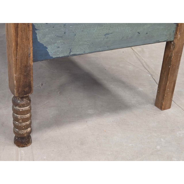 Vintage Rustic Southwestern Painted Pine Coffee Table For Sale - Image 9 of 12