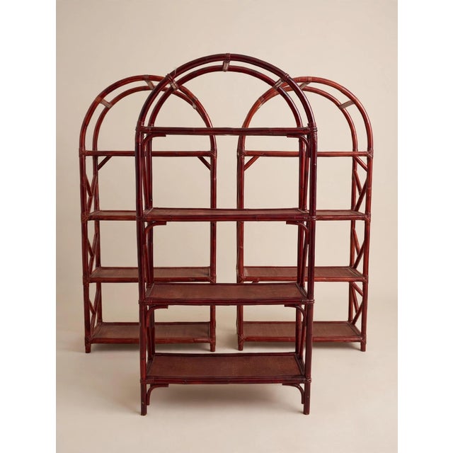 Vintage Bordeaux Bamboo Bookcase, 1960s, Set of 3 For Sale - Image 6 of 6