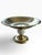 Glass Vintage Hollywood Regency Hobnail Milk Glass & Gold-Tone Pedestal Compote Bowl For Sale - Image 7 of 9