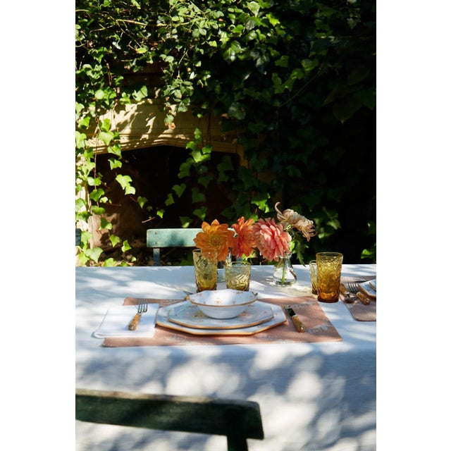 ZdG Rectangular Jacquard Vigne Placemats in Cognac - Set of 4 For Sale - Image 4 of 5