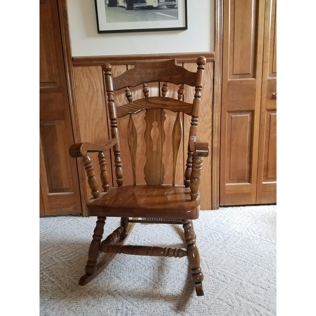 Virginia House Solid Oak Rocking Chair Chairish
