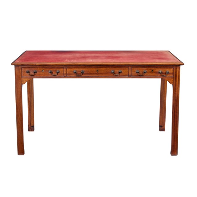 Wood Leather Top Desk, 1910s For Sale - Image 7 of 10