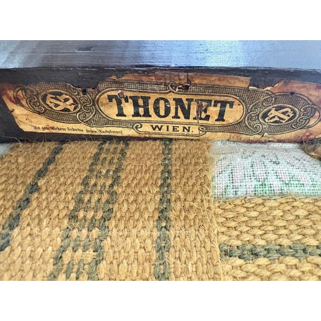 Viennese Art Nouveau Dining Chairs with Brass Backrests from Thonet, 1900s, Set of 4 For Sale - Image 15 of 17