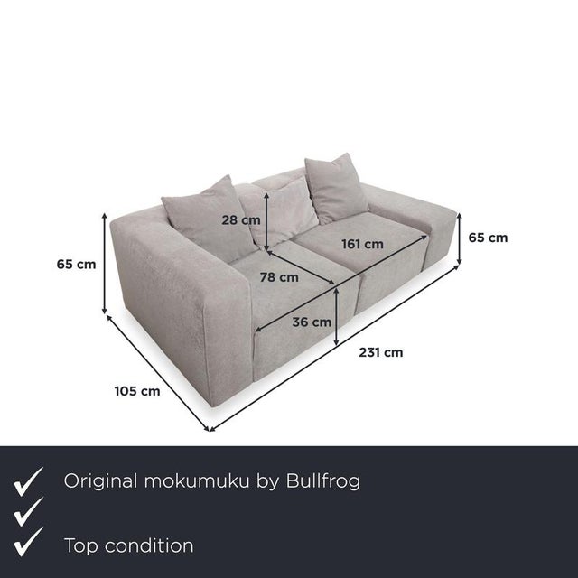Cubic, soft, and pleasantly understated: The mokumuku sofa by Bullfrog relies entirely on simple, block-like forms. Two...