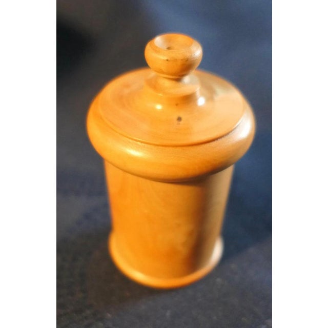 19th Century Treen Measure and Thread Dispenser in Sycamore, Set of 2 For Sale - Image 3 of 15