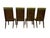 Olive Mastercraft-Attributed Burl Wood & Brass Dining Chairs, Set of 6, 1970s For Sale - Image 8 of 18