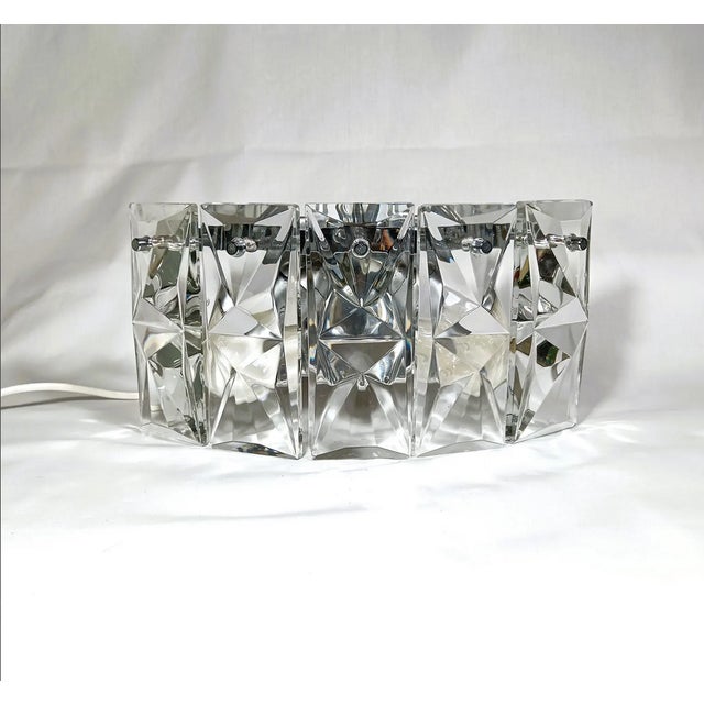 Crystal & Chrome Wall Light from Kinkeldey, 1980s For Sale - Image 11 of 12