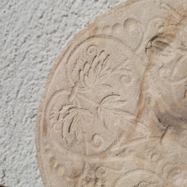 17th Century Round Stone Carved on Each Face, 1800s For Sale - Image 12 of 15