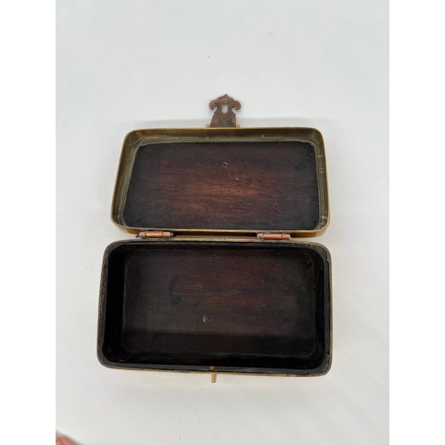1960s Hand Forged Chinese Brass and Copper Box For Sale - Image 10 of 11