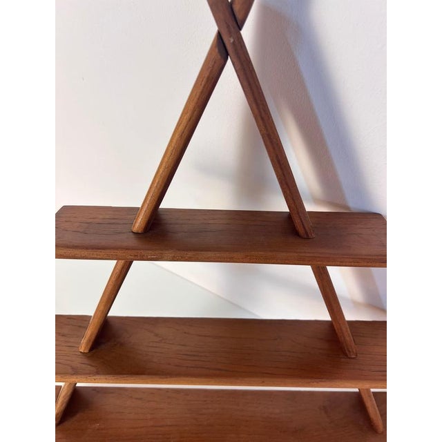 Vintage Triangle Wall Shelf, Denmark For Sale - Image 6 of 9