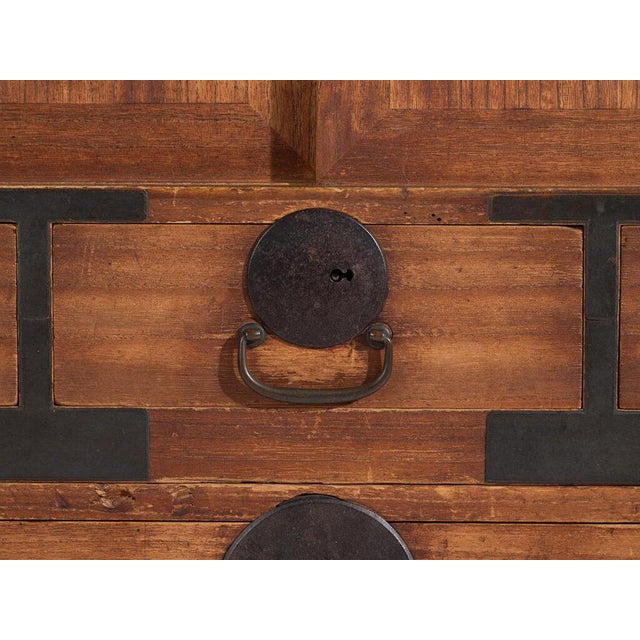 Antique Japanese Tansu in Wood For Sale - Image 9 of 14