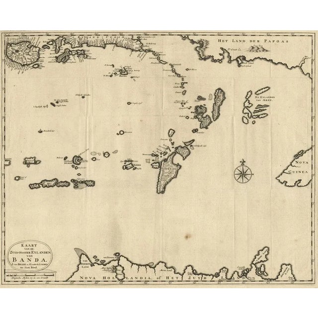 Map of the Southeastern Part of the Banda Islands including Northern Australia, 1726 For Sale - Image 3 of 5