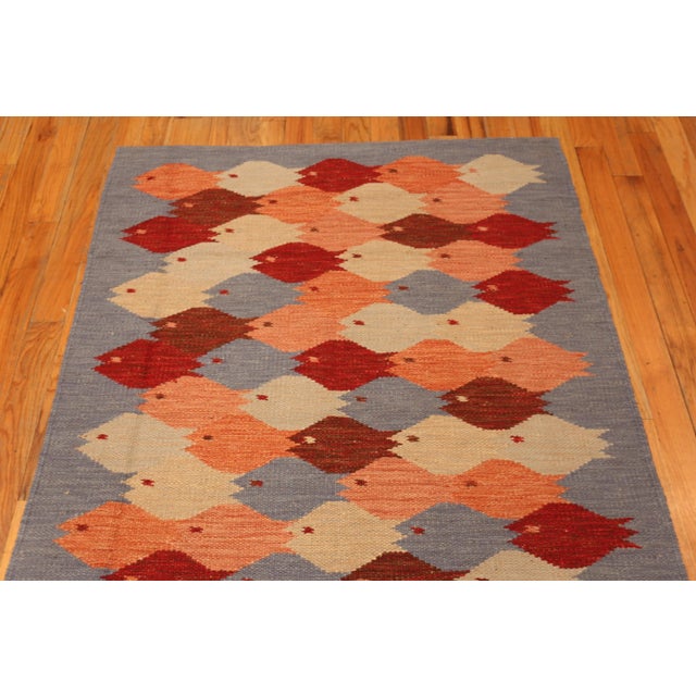 Nazmiyal Collection Modern Swedish School of Fish Kilim Rug For Sale In New York - Image 6 of 6
