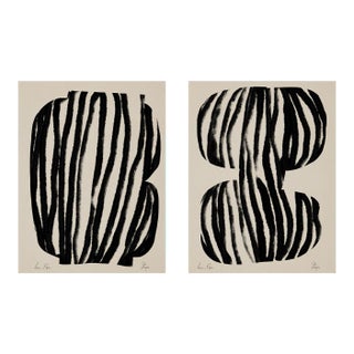 Contemporary Minimalist Abstract Giclee Prints - a Pair For Sale