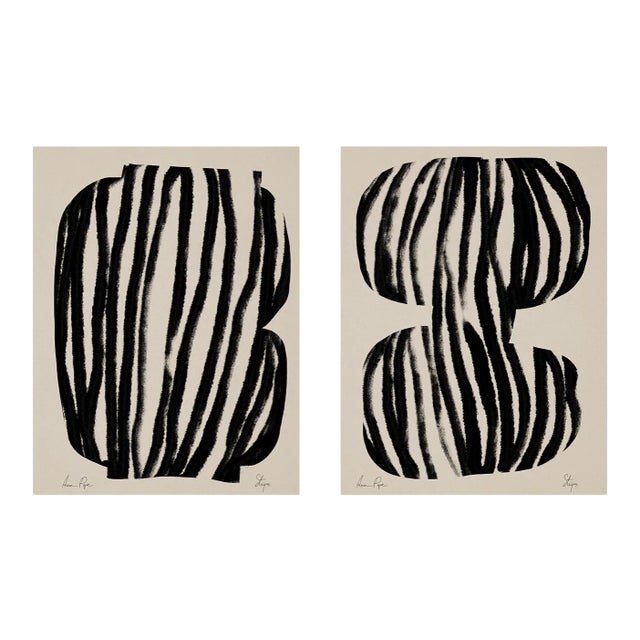 Contemporary Minimalist Abstract Giclee Prints - a Pair For Sale