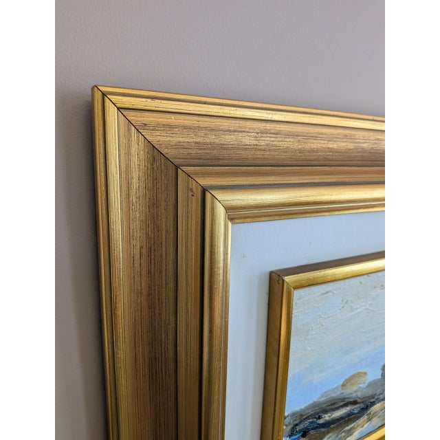 Mid-Century Modern 'Where the Light Settles' Vintage Abstract Landscape Oil Painting by Swedish Artist Ivar Morsing (1919-2009), Framed For Sale - Image 4 of 8